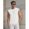 image:imageTACVASEN Sleeveless Shirts for Men Casual Tank Tops Muscle Shirt Summer T Shirts Beach Loose Fit TeeWhite