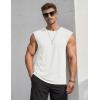 image:imageTACVASEN Sleeveless Shirts for Men Casual Tank Tops Muscle Shirt Summer T Shirts Beach Loose Fit TeeWhite