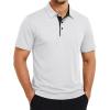 image:imageTACVASEN Mens Golf Shirts Dry Fit Polo Short Sleeve Moisture Wicking Performance Collared Shirt for Work Casual AthleticWhite