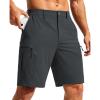 image:imageTACVASEN Mens Hiking Cargo Shorts 9 Quick Dry Lightweight Water Resistant Shorts Casual Golf Work with 5 Pockets02dark Grey