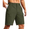 image:imageTACVASEN Mens Hiking Cargo Shorts 9 Quick Dry Lightweight Water Resistant Shorts Casual Golf Work with 5 Pockets06army Green