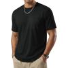 image:imageTACVASEN Mens Pocket TShirt UPF 80 Short Sleeve Soft Crew Neck Lightweight Tee Summer Casual Basic Plain Tshirts02 Black