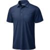 image:imageTACVASEN Mens Polo Shirts with Pocket Golf Polos Dry Fit Performance Short Sleeve Collared Shirt Casual Athletic Work02navy