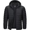 image:imageTACVASEN Mens Puffer Jacket Hooded Sherpa Lined Water Resistant Windproof Insulated Jacket Warm Winter Puffy CoatBlackblack