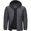 image:imageTACVASEN Mens Puffer Jacket Hooded Sherpa Lined Water Resistant Windproof Insulated Jacket Warm Winter Puffy CoatDark Greyblack