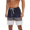 image:imageTACVASEN Mens Summer Swim Trunks Quick Dry Surf Boardshorts Bathing Suit Shorts with Mesh Lining4 Black Blue