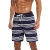 image:imageTACVASEN Mens Summer Swim Trunks Quick Dry Surf Boardshorts Bathing Suit Shorts with Mesh Lining4 Blue White