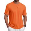 image:imageTACVASEN Mens TShirts Premium Cotton Short Sleeve Crew Neck T Shirts Casual Soft Loose Fit Tee Shirts13 Orange