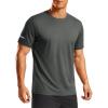 image:imageTACVASEN Mens Workout Shirts Short Sleeve Dry Fit Athletic TShirts UPF 50 Running Gym Tshirts Swim Sun ShirtDarkgrey
