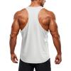image:imageTACVASEN Mens Y Back Tank Tops Dry Fit Workout UPF 50 Muscle Shirts Gym Running Athletic Tank Tops BodybuildingWhite