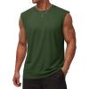 image:imageTACVASEN Sleeveless Shirts for Men Casual Tank Tops Muscle Shirt Summer T Shirts Beach Loose Fit TeeArmygreen