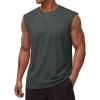 image:imageTACVASEN Sleeveless Shirts for Men Casual Tank Tops Muscle Shirt Summer T Shirts Beach Loose Fit TeeHaze Gray
