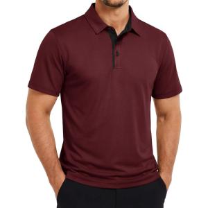 image:imageTACVASEN Mens Golf Shirts Dry Fit Polo Short Sleeve Moisture Wicking Performance Collared Shirt for Work Casual AthleticWinered