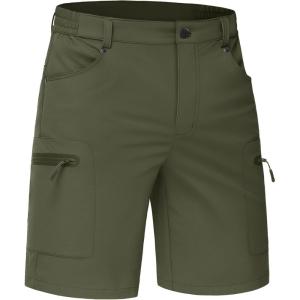 image:imageTACVASEN Mens Hiking Cargo Shorts 10 Quick Dry Lightweight Casual Summer Outdoor Golf Shorts with 5 Zipper Pockets06 Army Green