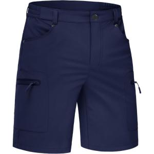 image:imageTACVASEN Mens Hiking Cargo Shorts 10 Quick Dry Lightweight Casual Summer Outdoor Golf Shorts with 5 Zipper Pockets07 Navy