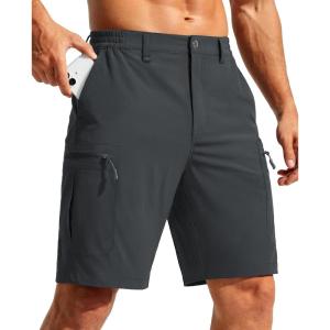 image:imageTACVASEN Mens Hiking Cargo Shorts 9 Quick Dry Lightweight Water Resistant Shorts Casual Golf Work with 5 Pockets02dark Grey