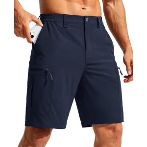 image:imageTACVASEN Mens Hiking Cargo Shorts 9 Quick Dry Lightweight Water Resistant Shorts Casual Golf Work with 5 Pockets05navy