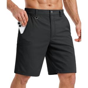 image:imageTACVASEN Mens Hiking Cargo Shorts Quick Dry WaterResistant Lightweight Tactical Outdoor Work Shorts with 8 Pockets02 Black