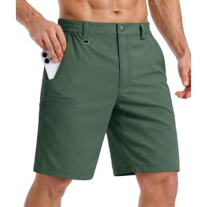 image:imageTACVASEN Mens Hiking Cargo Shorts Quick Dry WaterResistant Lightweight Tactical Outdoor Work Shorts with 8 Pockets06 Olive Green