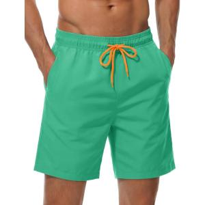 image:imageTACVASEN Mens Swim Trunks 9 Inch Quick Dry Water Resistant Mesh Lining Bathing Suit Swimming Board Shorts with PocketsLake Blue