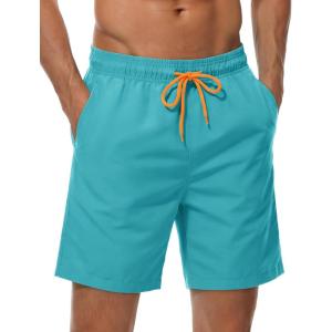 image:imageTACVASEN Mens Swim Trunks 9 Inch Quick Dry Water Resistant Mesh Lining Bathing Suit Swimming Board Shorts with PocketsSkyblue