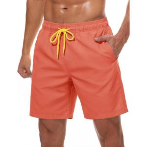 image:imageTACVASEN Mens Swim Trunks 9 Inch Quick Dry Water Resistant Mesh Lining Bathing Suit Swimming Board Shorts with PocketsWatermelonred