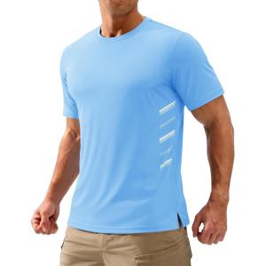 image:imageTACVASEN Mens Workout Athletic Short Sleeve Shirts Dry Fit Running Rash Guard UPF 50 Breathable Gym TShirts08sky Blue