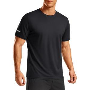 image:imageTACVASEN Mens Workout Shirts Short Sleeve Dry Fit Athletic TShirts UPF 50 Running Gym Tshirts Swim Sun ShirtBlack