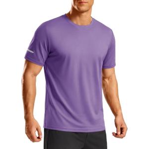 image:imageTACVASEN Mens Workout Shirts Short Sleeve Dry Fit Athletic TShirts UPF 50 Running Gym Tshirts Swim Sun ShirtLightpurple