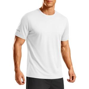 image:imageTACVASEN Mens Workout Shirts Short Sleeve Dry Fit Athletic TShirts UPF 50 Running Gym Tshirts Swim Sun ShirtWhite