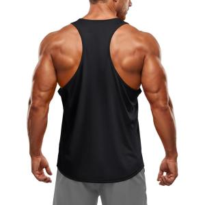 image:imageTACVASEN Mens Y Back Tank Tops Dry Fit Workout UPF 50 Muscle Shirts Gym Running Athletic Tank Tops BodybuildingBlack