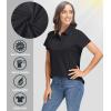 image:imageTACVASEN Womens Golf Polo Shirts Short Sleeve UPF 50 Sun Protection Golf Shirts for Women Quick Dry Collared Polos01black