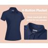 image:imageTACVASEN Womens Golf Polo Shirts Short Sleeve UPF 50 Sun Protection Golf Shirts for Women Quick Dry Collared Polos02navy
