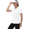 image:imageTACVASEN Womens Golf Polo Shirts Short Sleeve UPF 50 Sun Protection Golf Shirts for Women Quick Dry Collared Polos03white