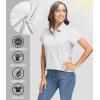 image:imageTACVASEN Womens Golf Polo Shirts Short Sleeve UPF 50 Sun Protection Golf Shirts for Women Quick Dry Collared Polos03white