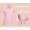 image:imageTACVASEN Womens Golf Polo Shirts Short Sleeve UPF 50 Sun Protection Golf Shirts for Women Quick Dry Collared Polos04light Pink