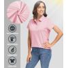 image:imageTACVASEN Womens Golf Polo Shirts Short Sleeve UPF 50 Sun Protection Golf Shirts for Women Quick Dry Collared Polos04light Pink