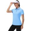 image:imageTACVASEN Womens Golf Polo Shirts Short Sleeve UPF 50 Sun Protection Golf Shirts for Women Quick Dry Collared Polos06waterfall Blue