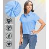 image:imageTACVASEN Womens Golf Polo Shirts Short Sleeve UPF 50 Sun Protection Golf Shirts for Women Quick Dry Collared Polos06waterfall Blue
