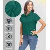 image:imageTACVASEN Womens Golf Polo Shirts Short Sleeve UPF 50 Sun Protection Golf Shirts for Women Quick Dry Collared Polos07egreen