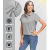 image:imageTACVASEN Womens Golf Polo Shirts Short Sleeve UPF 50 Sun Protection Golf Shirts for Women Quick Dry Collared Polos13bright Grey