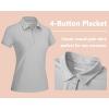 image:imageTACVASEN Womens Golf Polo Shirts Short Sleeve UPF 50 Sun Protection Golf Shirts for Women Quick Dry Collared Polos13bright Grey