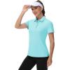 image:imageTACVASEN Womens Golf Polo Shirts Short Sleeve UPF 50 Sun Protection Golf Shirts for Women Quick Dry Collared Polos14light Lake Blue