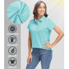 image:imageTACVASEN Womens Golf Polo Shirts Short Sleeve UPF 50 Sun Protection Golf Shirts for Women Quick Dry Collared Polos14light Lake Blue