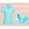 image:imageTACVASEN Womens Golf Polo Shirts Short Sleeve UPF 50 Sun Protection Golf Shirts for Women Quick Dry Collared Polos14light Lake Blue