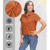 image:imageTACVASEN Womens Golf Polo Shirts Short Sleeve UPF 50 Sun Protection Golf Shirts for Women Quick Dry Collared Polos16dark Orange