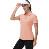 image:imageTACVASEN Womens Golf Polo Shirts Short Sleeve UPF 50 Sun Protection Golf Shirts for Women Quick Dry Collared Polos18apricot