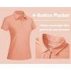 image:imageTACVASEN Womens Golf Polo Shirts Short Sleeve UPF 50 Sun Protection Golf Shirts for Women Quick Dry Collared Polos18apricot