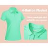 image:imageTACVASEN Womens Golf Polo Shirts Short Sleeve UPF 50 Sun Protection Golf Shirts for Women Quick Dry Collared Polos19mint Green