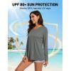 image:imageTACVASEN Womens Long Sleeve V Neck Tops Lightweight Quick Dry UPF 50 Sun Protection Workout Hiking Running Shirts01 Dark Gray